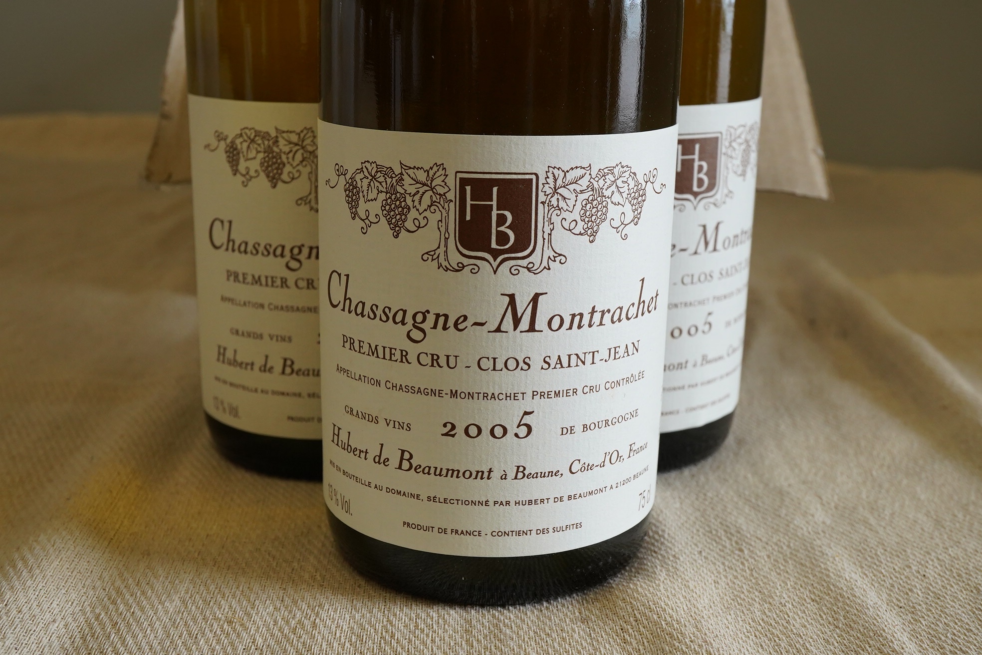 Domaine Hubert de Beaumont, Chassagne-Montrachet Premier Cru, Clos Saint-Jean, 2005